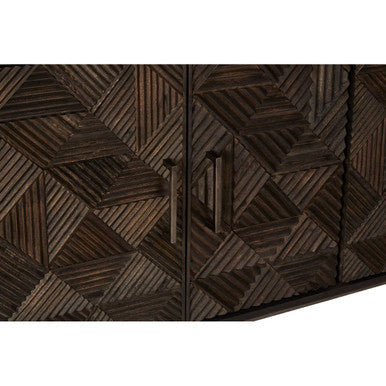 Saira Mango Wood Antique Brass Modern Sideboard