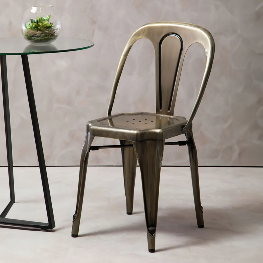 Grange Brass Metal Chair