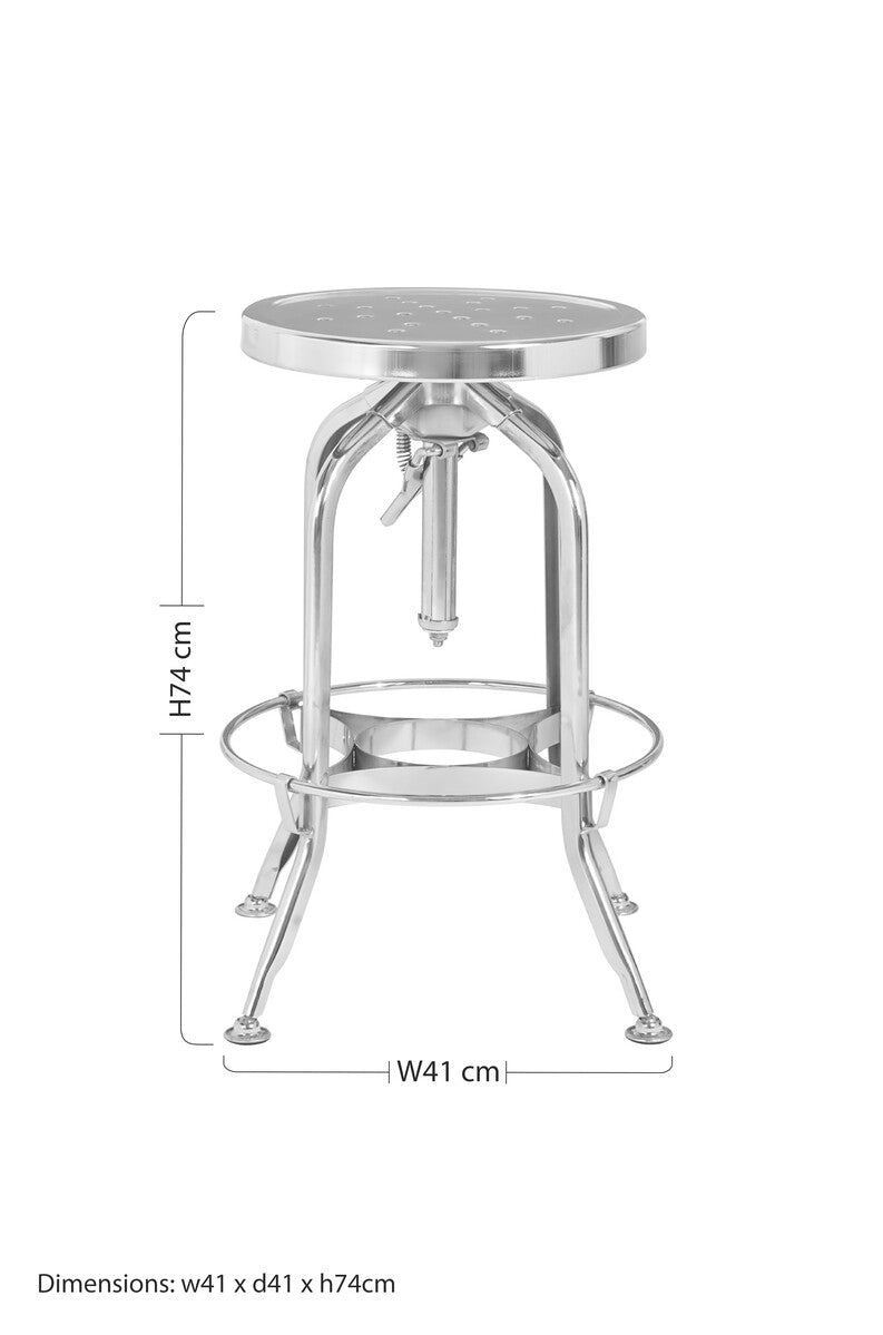 Gator Chrome Adjustable Bar Stool