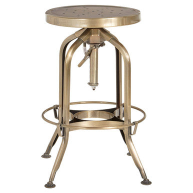 Gator Brass Adjustable Bar Stool