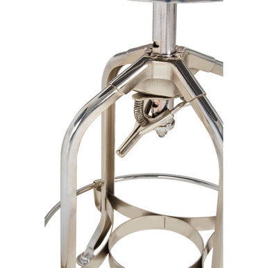 Gator Chrome & Ash Wood Adjustable Bar Stool