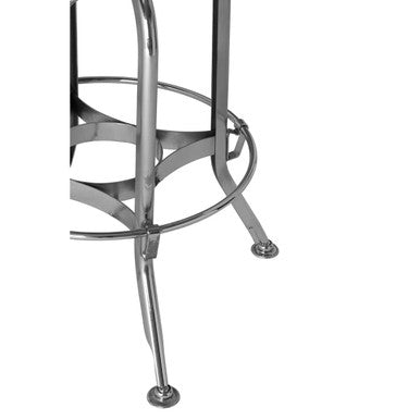 Gator Chrome & Ash Wood Adjustable Bar Stool