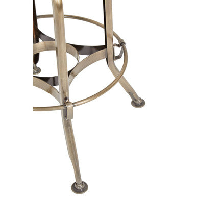 Gator Brass & Ash Wood Adjustable Bar Stool