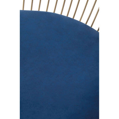 Anzio Navy Blue Velvet & Brushed Gold Chair