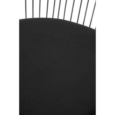 Anzio Black Velvet & Brushed Silver Chair