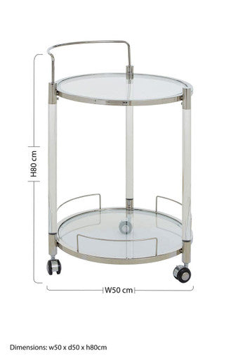 Oria Trolley Chrome Contemporary