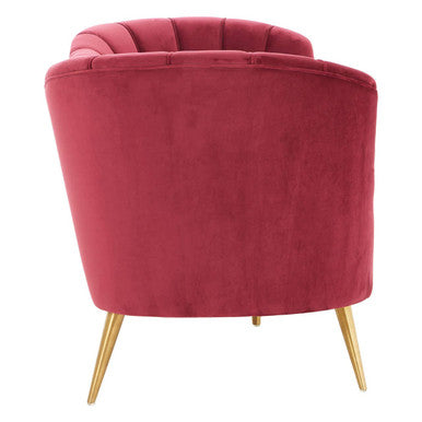 3 Seat Wine Velvet Sofa, Binky