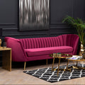 3 Seat Wine Velvet Sofa, Binky
