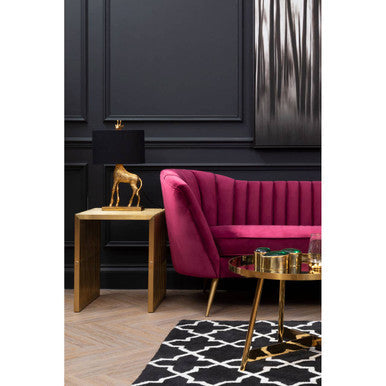 3 Seat Wine Velvet Sofa, Binky