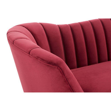 3 Seat Wine Velvet Sofa, Binky