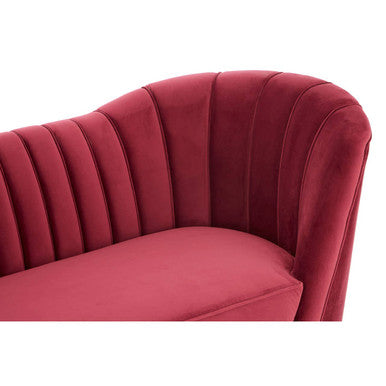 3 Seat Wine Velvet Sofa, Binky