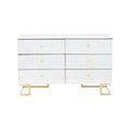Kesena Mirrored Glass Brass Glamorous Chest Of Drawers