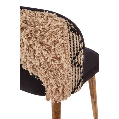 Cefena Moroccan Chair Mango Wood Black