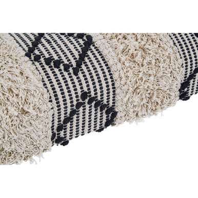 Cefena Black & White Moroccan Bench