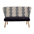 Cefena Moroccan Velvet White Bench