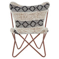 Cefena Black & White Pattern Butterfly Chair