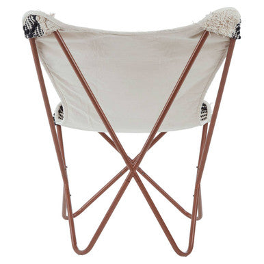 Cefena Black & White Pattern Butterfly Chair