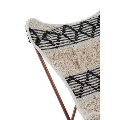 Cefena Black & White Pattern Butterfly Chair