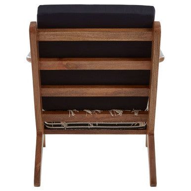 Cefena Textured Fabric Natural Bohemian Lounge Chair