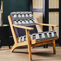 Cefena Textured Fabric Natural Bohemian Lounge Chair