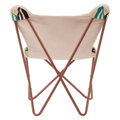 Cefena Multicolour Butterfly Chair Iron Black Contemporary