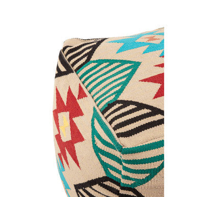 Cefena Multicolour Pouffe Natural Minimalist