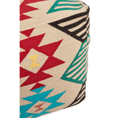 Cefena Multicolour Pouffe Natural Minimalist