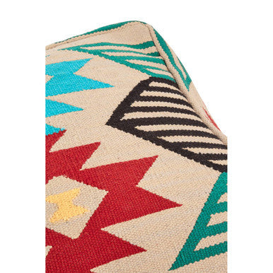 Cefena Multicolour Pouffe Natural Minimalist