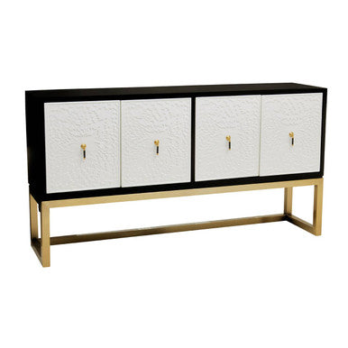 Dumas Black & White Four Door Sideboard