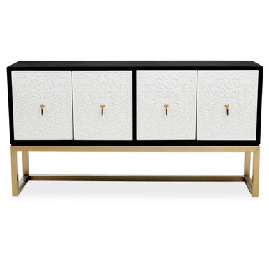 Dumas Black & White Four Door Sideboard