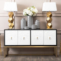 Dumas Black & White Four Door Sideboard