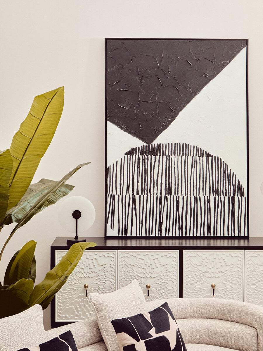 Dumas Black & White Four Door Sideboard