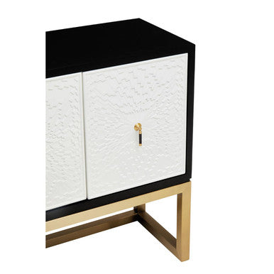 Dumas Black & White Four Door Sideboard
