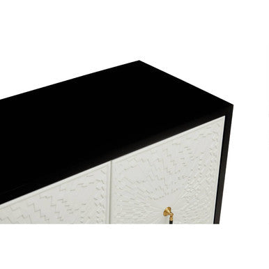 Dumas Black & White Four Door Sideboard