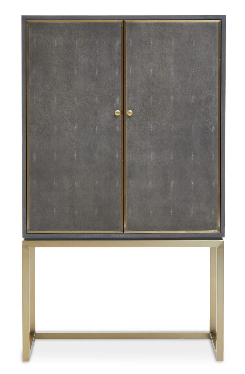 Deskey Shagreen Steel Grey Modern Cabinet
