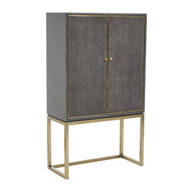 Deskey Shagreen Steel Grey Modern Cabinet