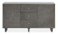 Deskey Grey Shagreen Three Drawer Sideboard