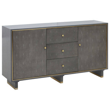 Deskey Grey Shagreen Three Drawer Sideboard