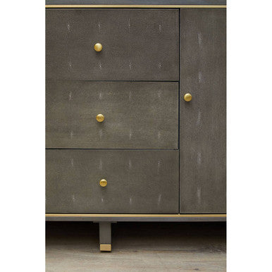 Deskey Grey Shagreen Three Drawer Sideboard