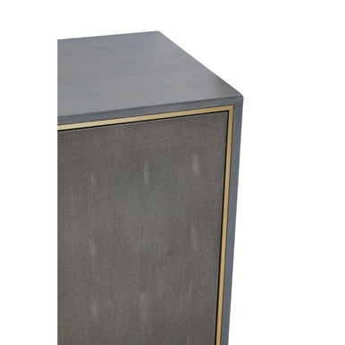Deskey Grey Shagreen Three Drawer Sideboard