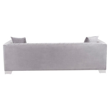 3 Seat Grey Velvet Sofa, Rashika