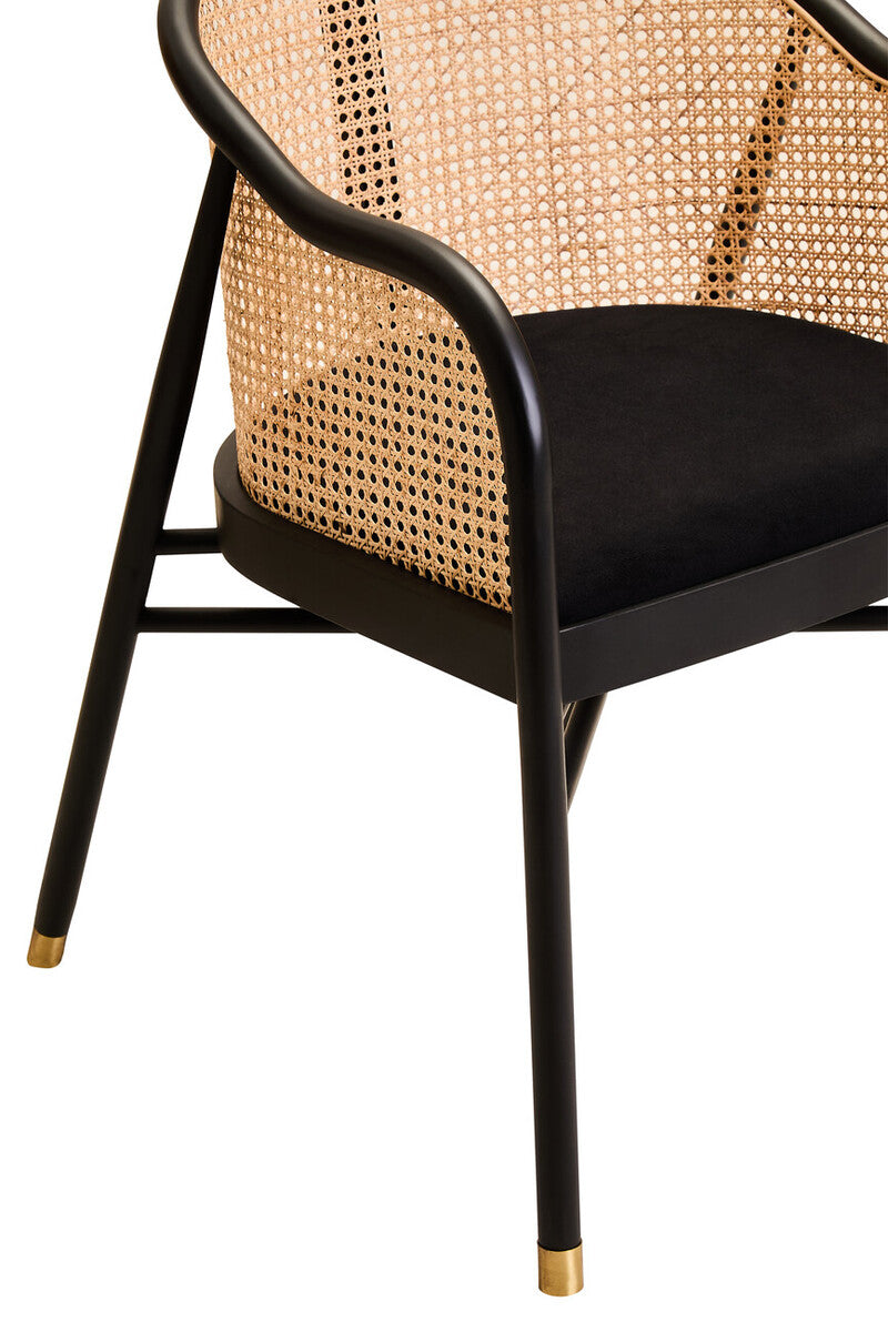 Corso Rattan Chair With Black Seat