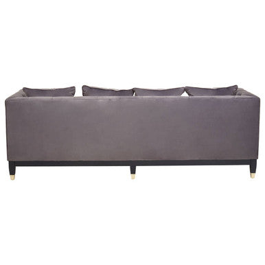 3 Seat Viola Pirate Grey Fabric Sofa, Sefira
