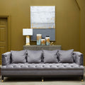 3 Seat Viola Pirate Grey Fabric Sofa, Sefira