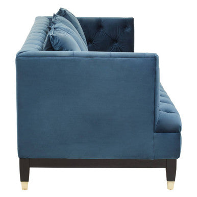3 Seat Navy Fabric Sofa, Sefira