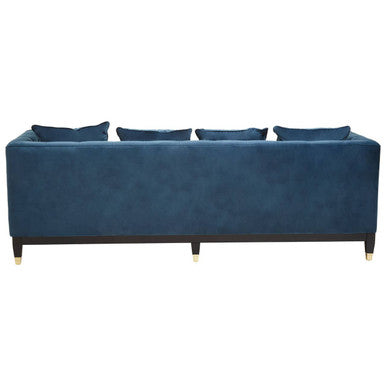 3 Seat Navy Fabric Sofa, Sefira