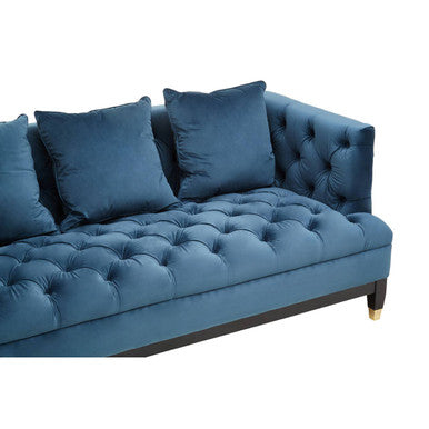 3 Seat Navy Fabric Sofa, Sefira