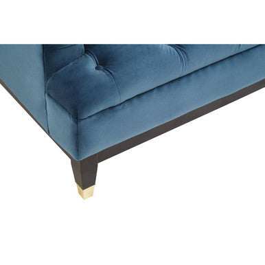 3 Seat Navy Fabric Sofa, Sefira