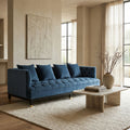 3 Seat Navy Fabric Sofa, Sefira