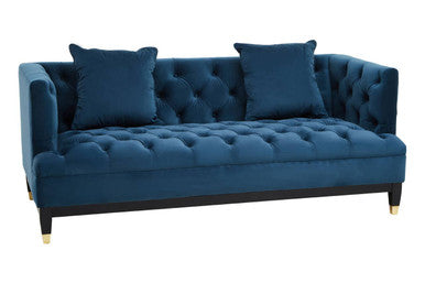 2 Seat Navy Fabric Sofa, Sefira